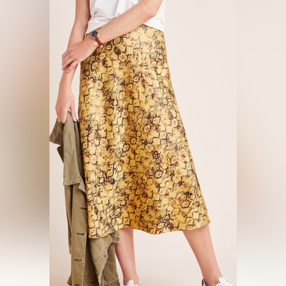 Anthropologie Current Air slip skirt with snake print. Excellent condition.